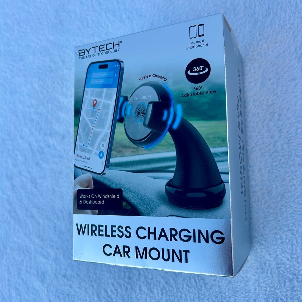 Bytech Wireless Charging Car Mount New in Box
